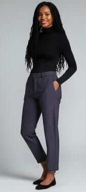 United Colors Of Benetton Womens Size 8 Wool Blue Plaid Pants NEW